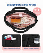 Capacidade e bolsos — bolsa boston puffer Bags Mart cor Preto