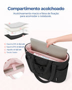 Acolchoamento do compartimento para notebook — bolsa boston puffer Bags Mart cor Preto