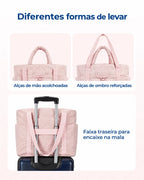 Alças e faixa para mala — bolsa boston puffer Bags Mart cor Rosa