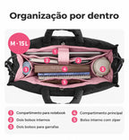 Organização e bolsos internos — bolsa acolchoada Bags Mart cor Preto, tamanho M