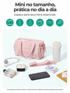 Organização para itens essenciais — bolsa transversal acolchoada Mini5L, cor Rosa