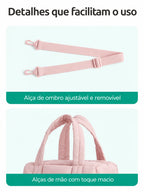 Alças de mão e alça de ombro ajustável — bolsa transversal acolchoada Mini5L, cor Rosa