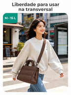 Bolsa em uso — bolsa acolchoada Bags Mart cor Marrom, tamanho M
