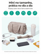 Organização para itens essenciais — bolsa transversal acolchoada Mini5L, cor Camel