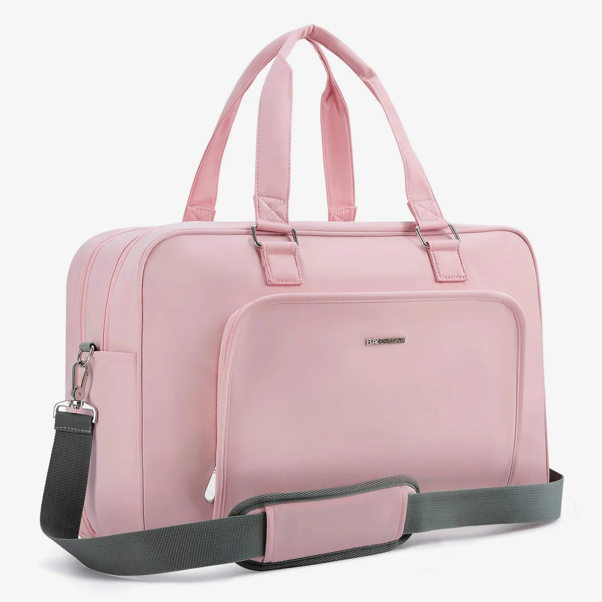 Produto em destaque — bolsa de viagem com compartimento para notebook, cor Rosa