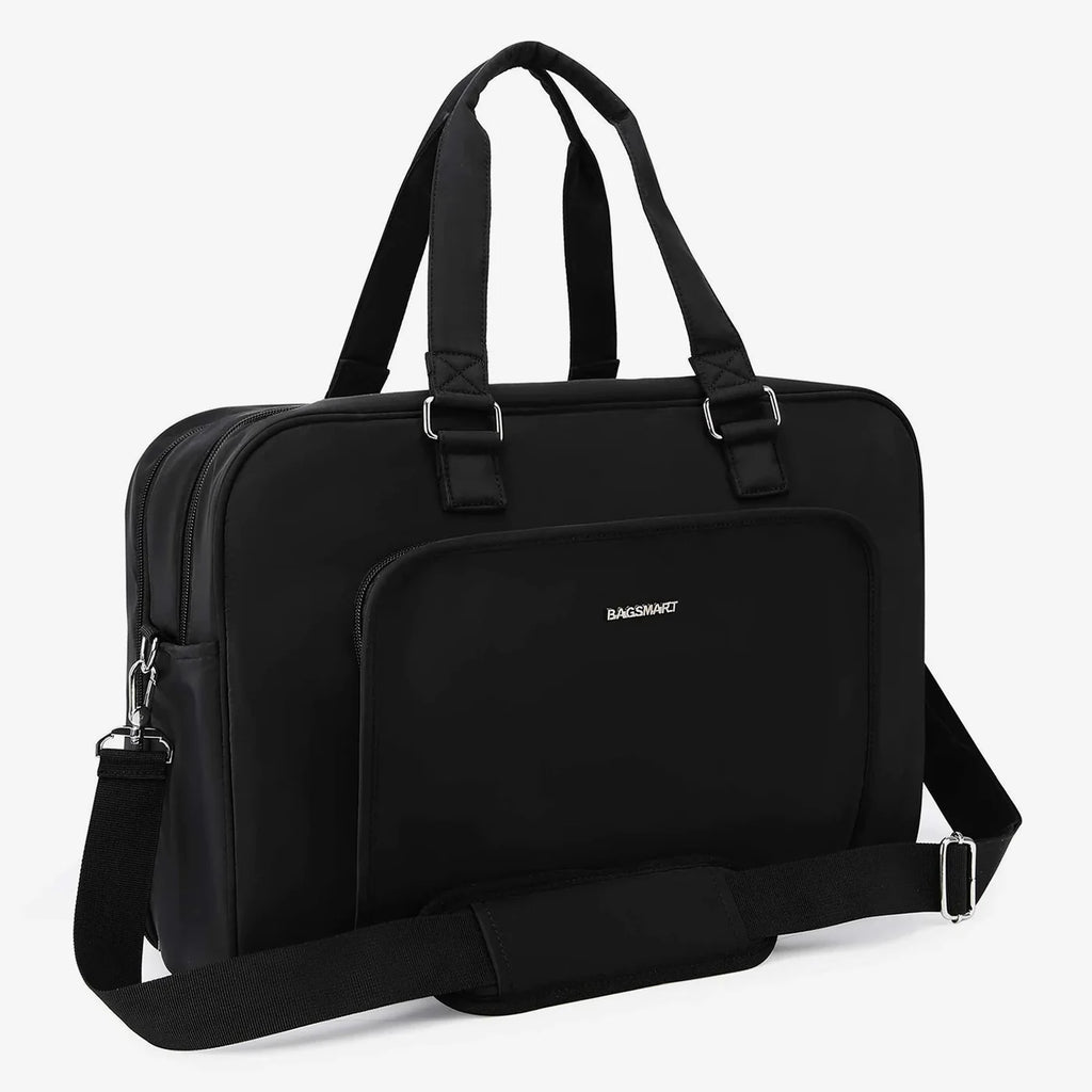 Produto em destaque — bolsa de viagem com compartimento para notebook, cor Preto