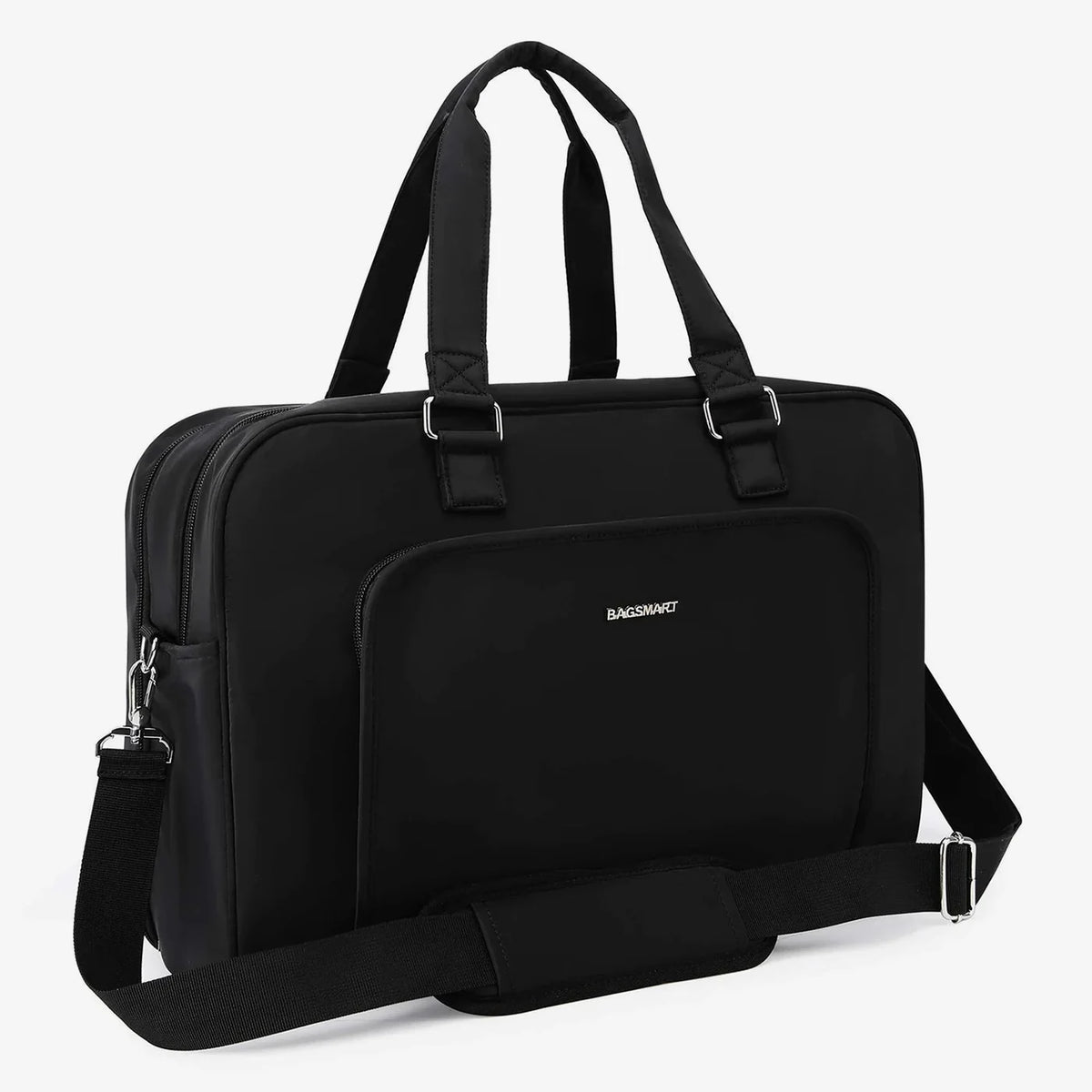 Produto em destaque — bolsa de viagem com compartimento para notebook, cor Preto