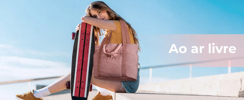 Uso ao ar livre — bolsa Boston puffer Bags Mart cor Rosa Escuro