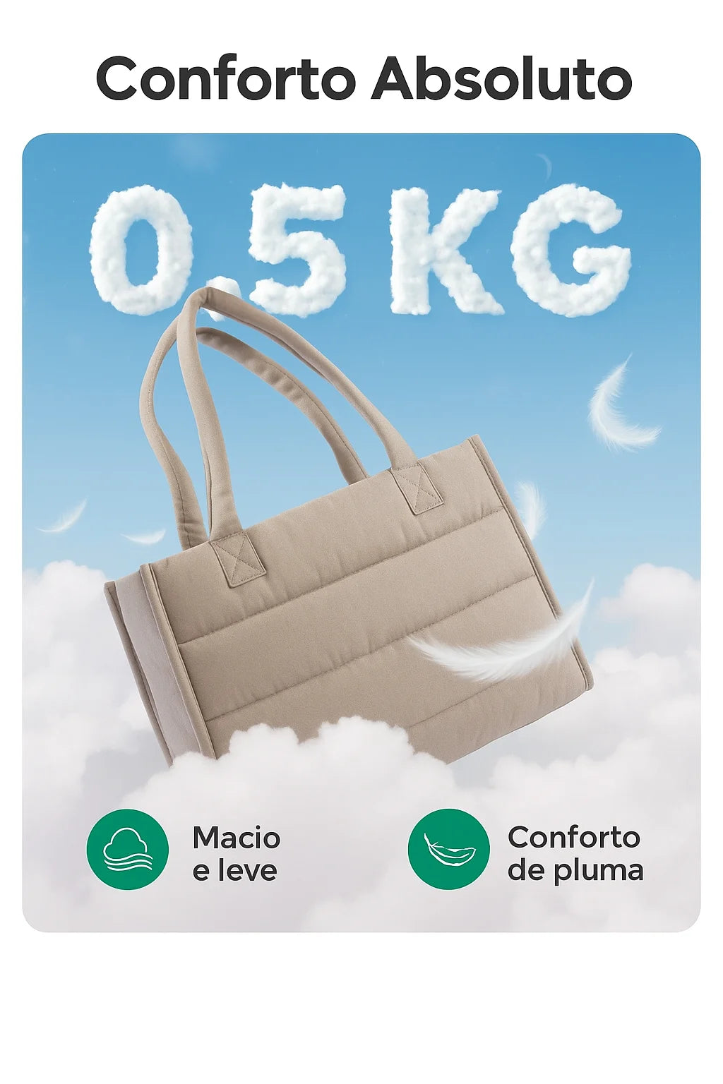Bolsa Tote Boxy - conforto absoluto