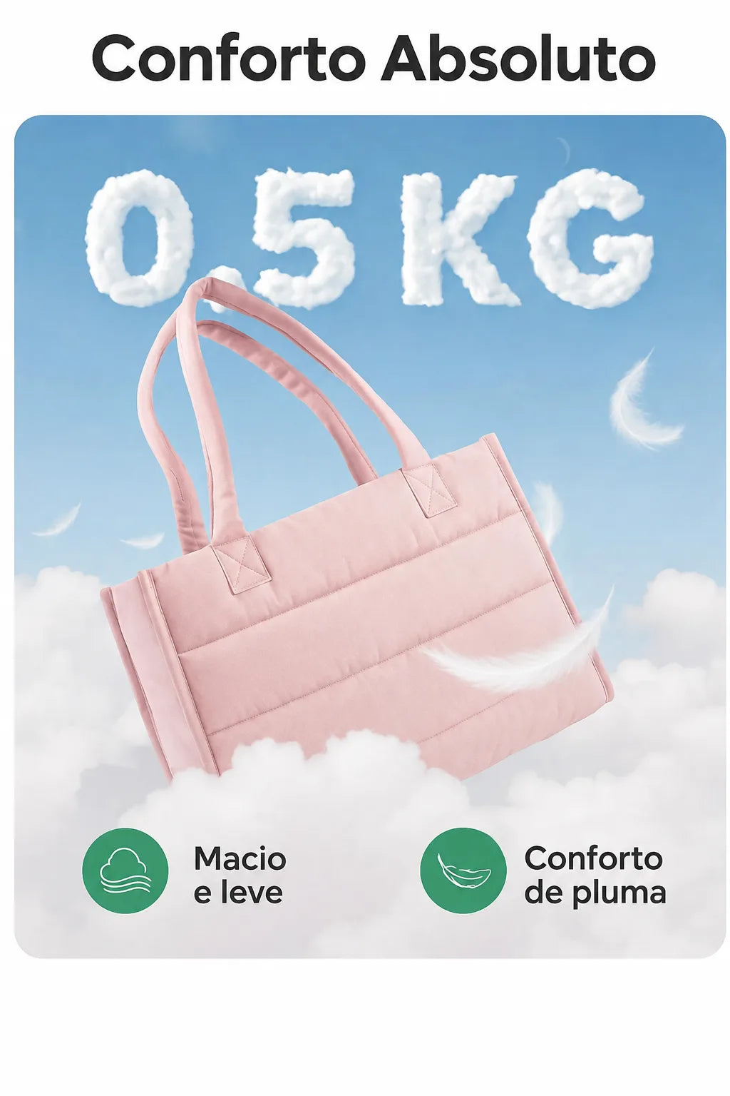 Bolsa Tote Boxy Média - conforto absoluto, cor rosa