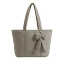 Bolsa Tote Feminina com Laço Bags Mart - Cor Cinza