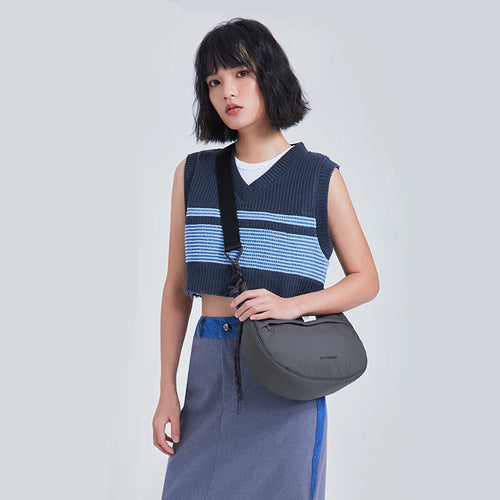 Bolsa Transversal Feminina Casual Bags Mart Cinza