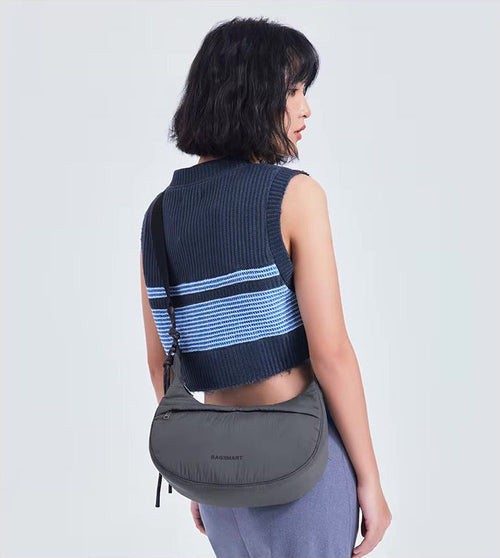 Bolsa Transversal Bags Mart Cinza - modelo - Vista 2