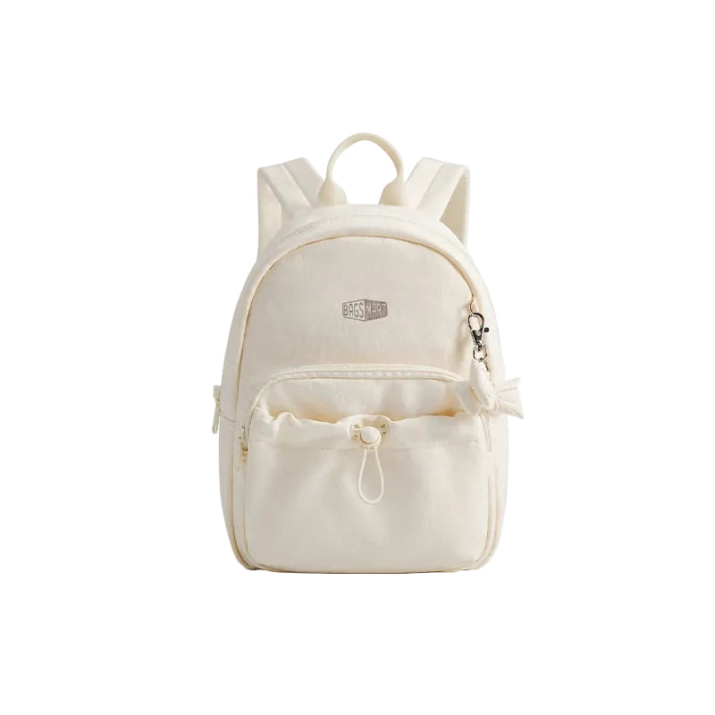 Mochila Bags Mart Minimalista Feminina Bege