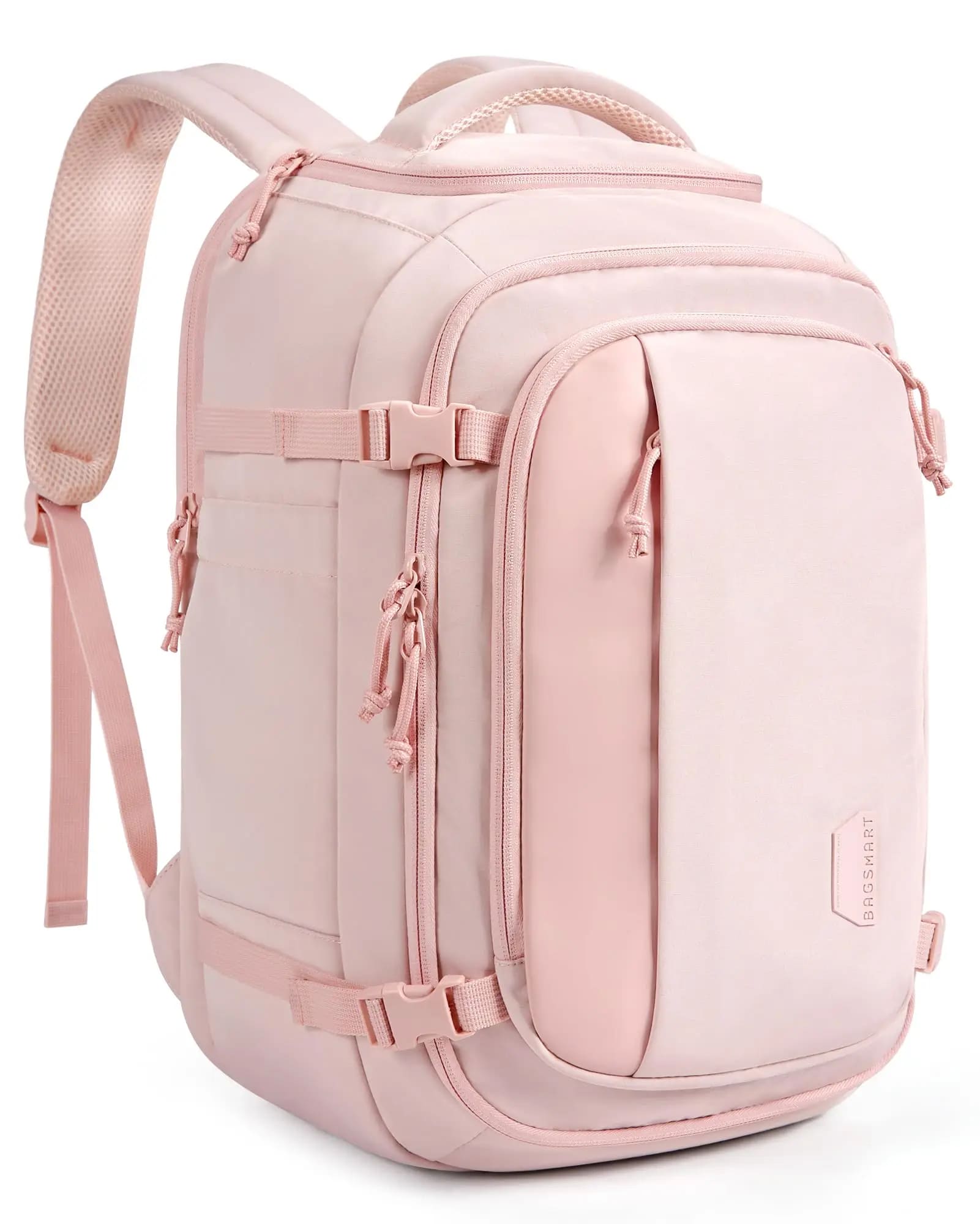 Mochila de Viagem Bags Mart 30L à Prova d'Água com Porta USB - Cor Rosa