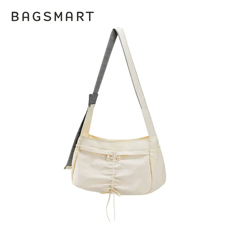 Bolsa Transversal Feminina Formato Bolinho Casual Bags Mart Cor Bege
