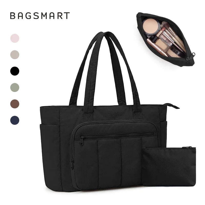 Kit Bolsa Tote Feminina com Necessaire Bags Mart Cor Preto