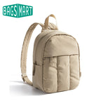 Mochila Feminina Pequena Acolchoada Bags Mart Cor Cáqui — vista principal