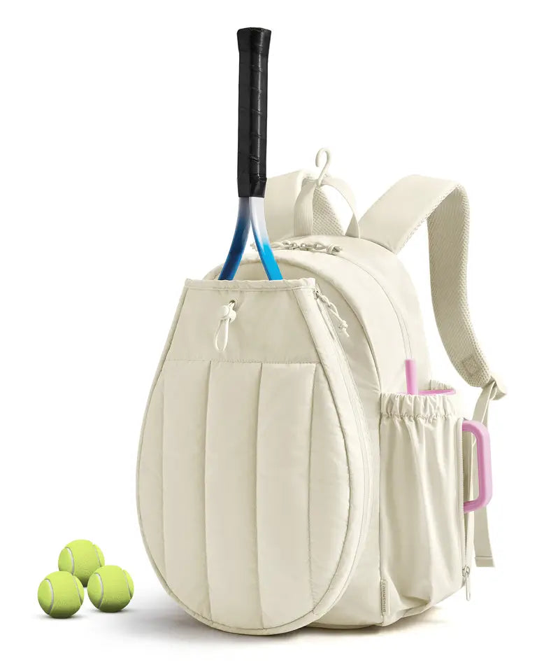 Mochila Esportiva Feminina para Raquetes Bags Mart Cor Bege — vista principal