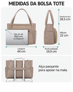 Bags Mart bolsa tote compartimentos cor Marrom — medidas em centímetros
