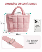 Dimensões em centímetros da bolsa transversal Bags Mart cor Rosa