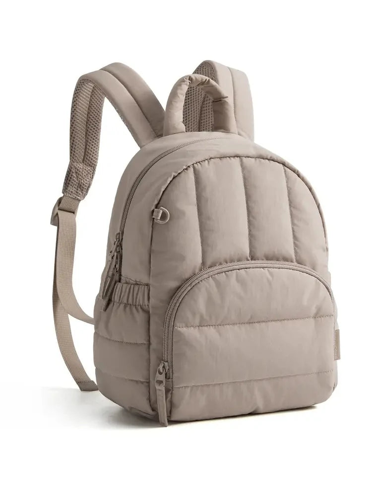Produto em destaque da mini mochila puffer Bags Mart cor Marrom