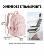 Dimensões em centímetros da mochila casual acolchoada Bags Mart cor Rosa