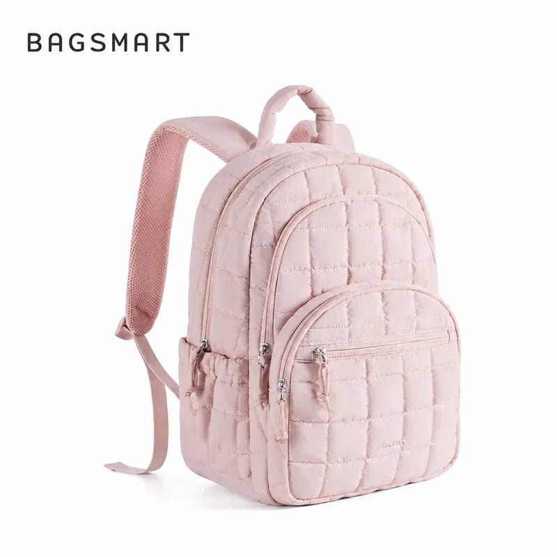 Produto em destaque da mochila casual acolchoada Bags Mart cor Rosa