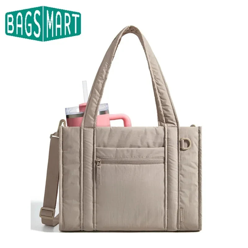 Produto em destaque da tote pequena Bags Mart cor Bege