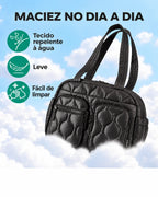 Tecido e acabamento da tote hobo Bags Mart cor Preto
