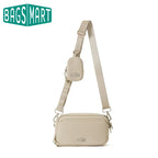 Pochete Transversal Esportiva com Bolsinha Bags Mart Cor Bege — produto em destaque