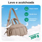 Bolsa de Ombro Feminina Casual Acolchoada Bags Mart Cor Marrom — tecido acolchoado e peso aproximado
