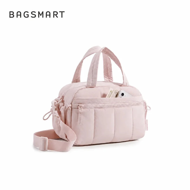 Bolsa de Ombro Feminina Casual Acolchoada Bags Mart Cor Rosa — produto em destaque