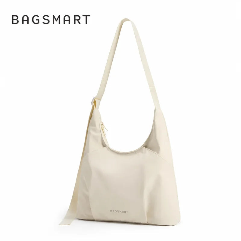 Bolsa Hobo Transversal para Faculdade Bags Mart Cor Bege — produto em destaque