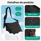 Bolsa de Ombro Feminina com Laço Bags Mart Cor Preto — alças, zíperes e acabamentos