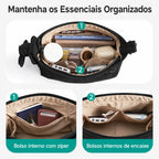 Bolsa de Ombro Feminina com Laço Bags Mart Cor Preto — interior e bolsos