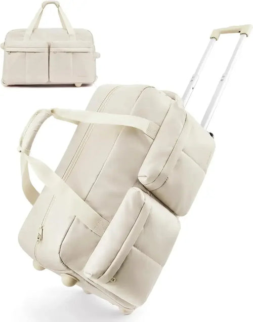 Bolsa Boston com Rodas Bags Mart Cor Bege — produto em destaque
