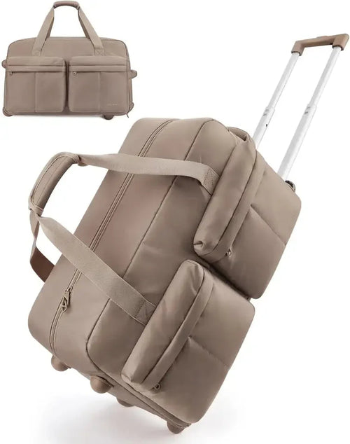 Bolsa Boston com Rodas Bags Mart Cor Cáqui — produto em destaque