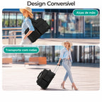 Bolsa Boston com Rodas Bags Mart Cor Preto — produto em uso