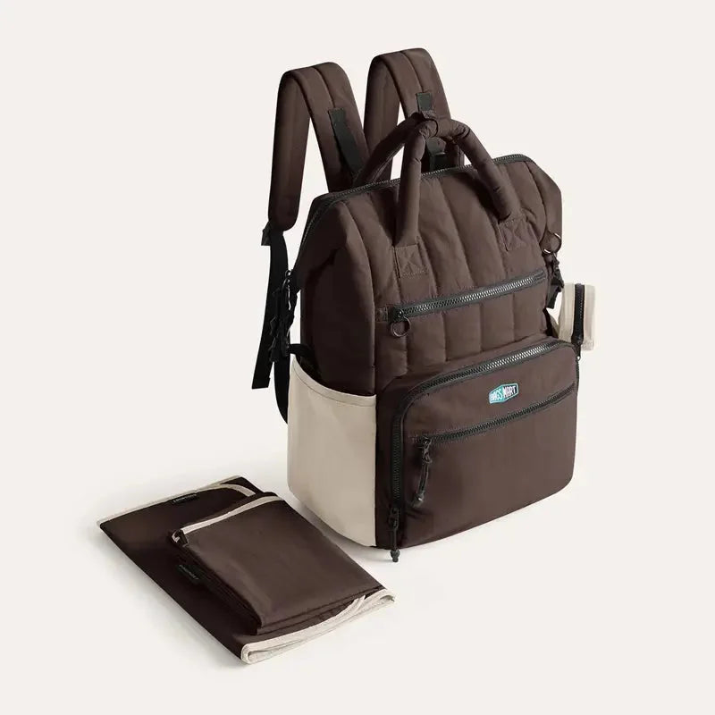Mochila de Fraldas 25 L com Trocador Bags Mart Cor Marrom — produto em destaque