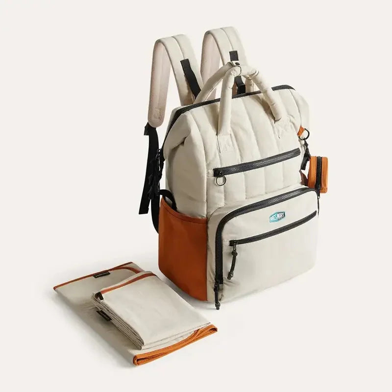 Mochila de Fraldas 25 L com Trocador Bags Mart Cor Laranja — produto em destaque