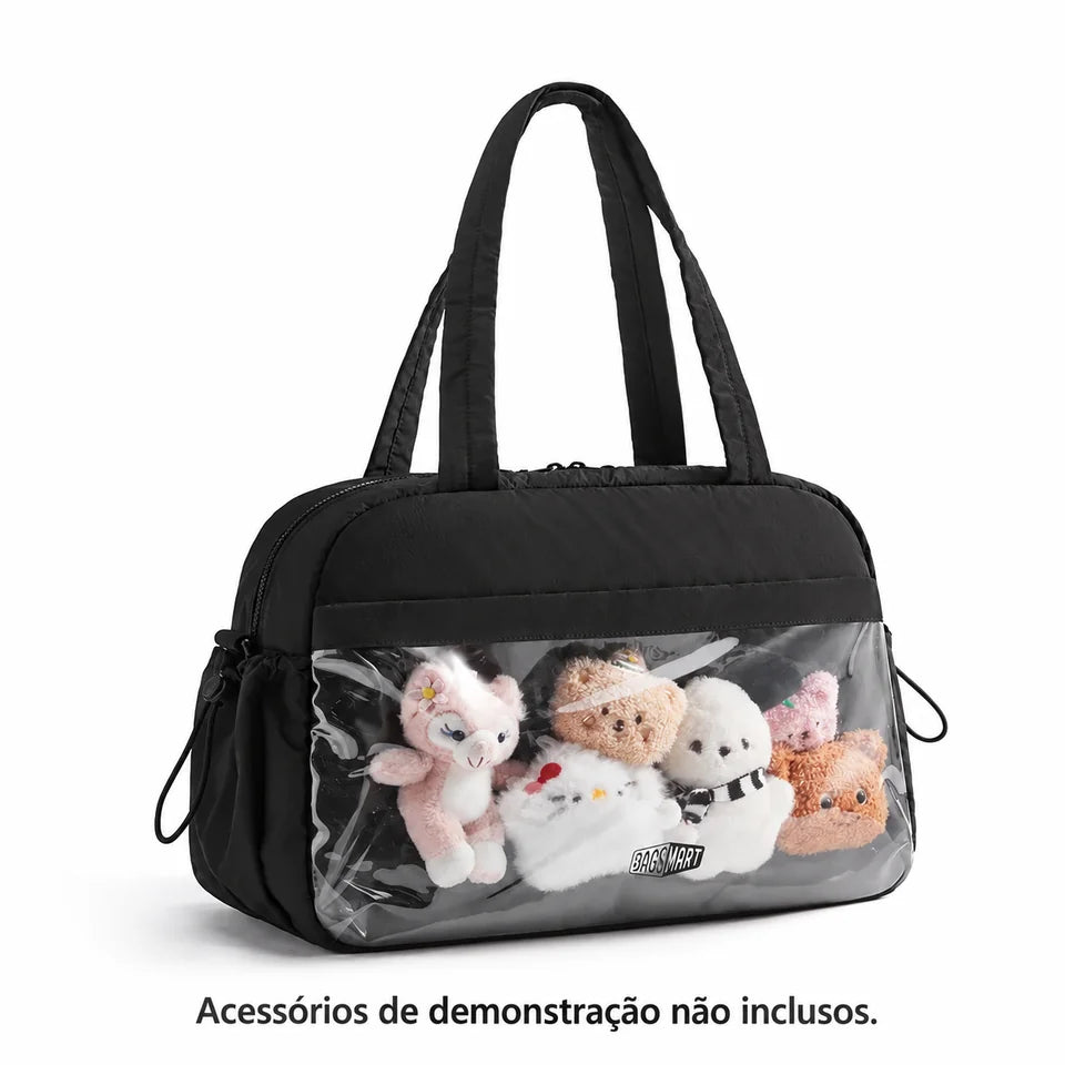Bolsa Duffel Transversal Feminina Casual Bags Mart Cor Preto — produto em destaque
