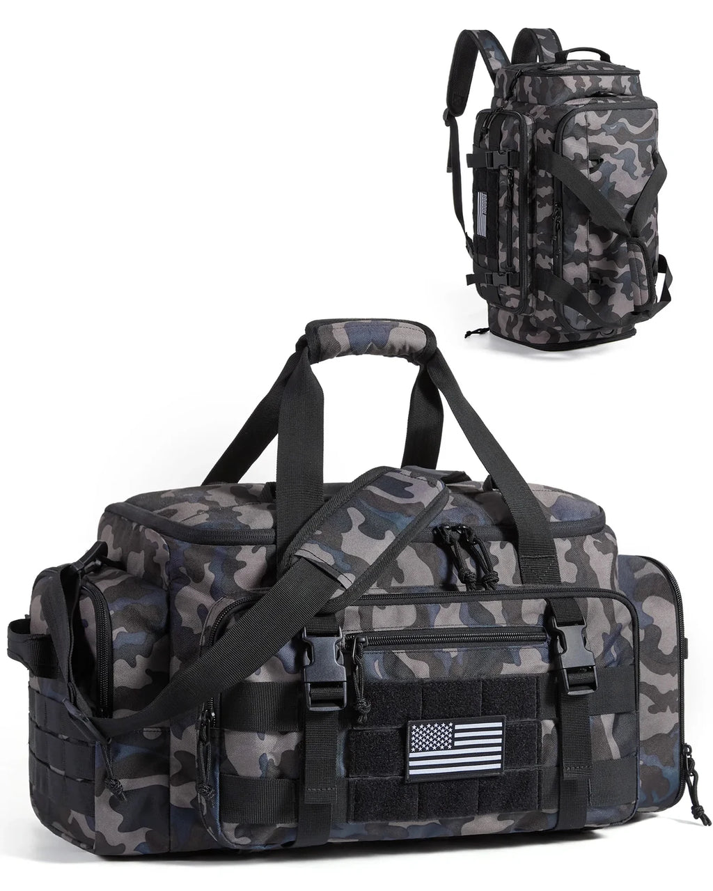 Mochila Tática Masculina 33 L com Compartimento para Sapatos Bags Mart Cor Camuflado Floresta — produto em destaque