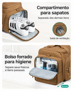 Mochila Tática Masculina 33 L com Compartimento para Sapatos Bags Mart Cor Cáqui — compartimentos para sapatos e higiene