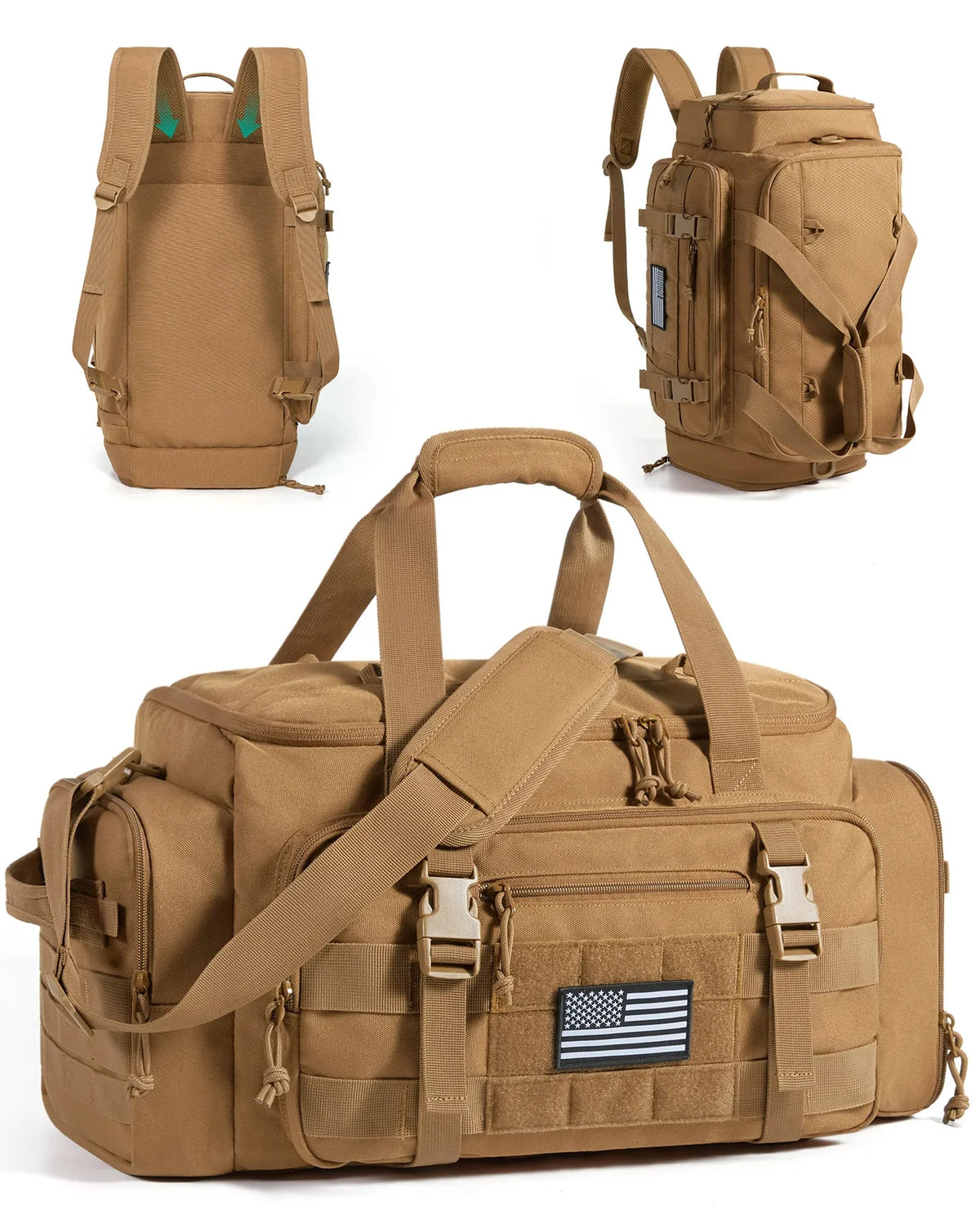 Mochila Tática Masculina 33 L com Compartimento para Sapatos Bags Mart Cor Cáqui — produto em destaque