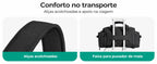 Mochila Tática Masculina 33 L com Compartimento para Sapatos Bags Mart Cor Preto — alças acolchoadas e faixa para mala
