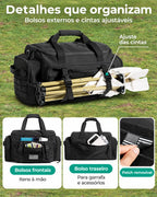 Mochila Tática Masculina 33 L com Compartimento para Sapatos Bags Mart Cor Preto — bolsos externos, cintas e patch removível