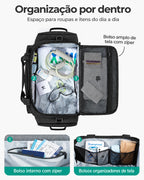 Mochila Tática Masculina 33 L com Compartimento para Sapatos Bags Mart Cor Preto — interior e bolsos organizadores