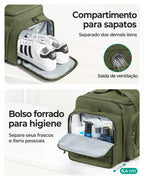 Mochila Tática Masculina 33 L com Compartimento para Sapatos Bags Mart Cor Verde Exército — compartimentos para sapatos e higiene
