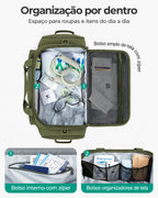 Mochila Tática Masculina 33 L com Compartimento para Sapatos Bags Mart Cor Verde Exército — interior e bolsos organizadores